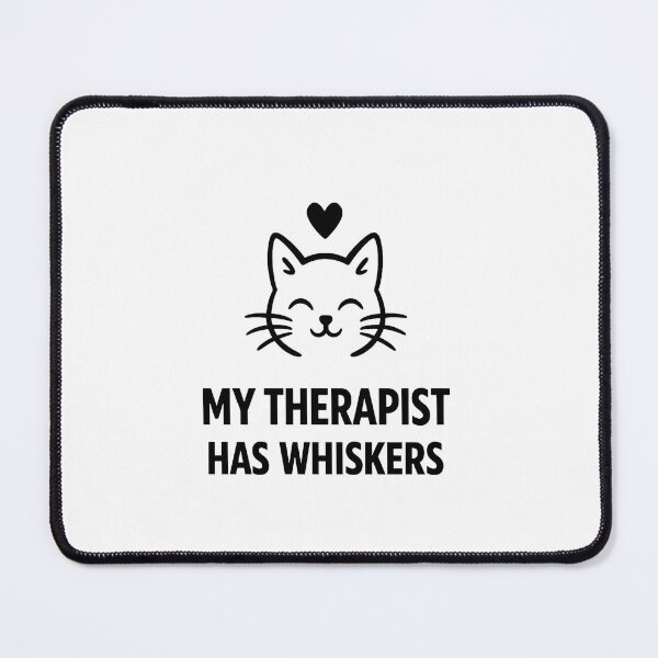 Item preview, My Therapist Has Whiskers | Funny Cat Lover Minimalist Design designed and sold by Lovestickerco.