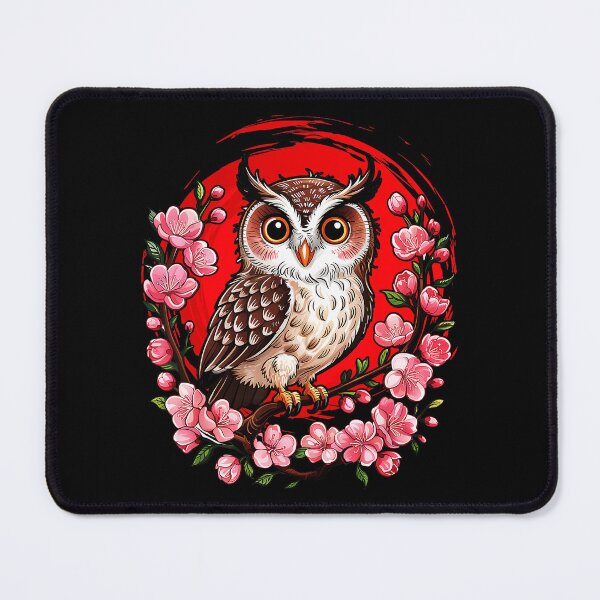 Item preview, Wise Owl Among Cherry Blossoms Japanese Woodblock Inspired designed and sold by titanlevi.