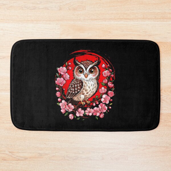 Item preview, Wise Owl Among Cherry Blossoms Japanese Woodblock Inspired designed and sold by titanlevi.