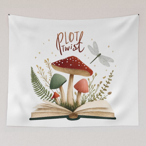 Item preview, Plot Twist Cozy Introvert Mushroom Reader Gift designed and sold by Cool-M-Apparel.