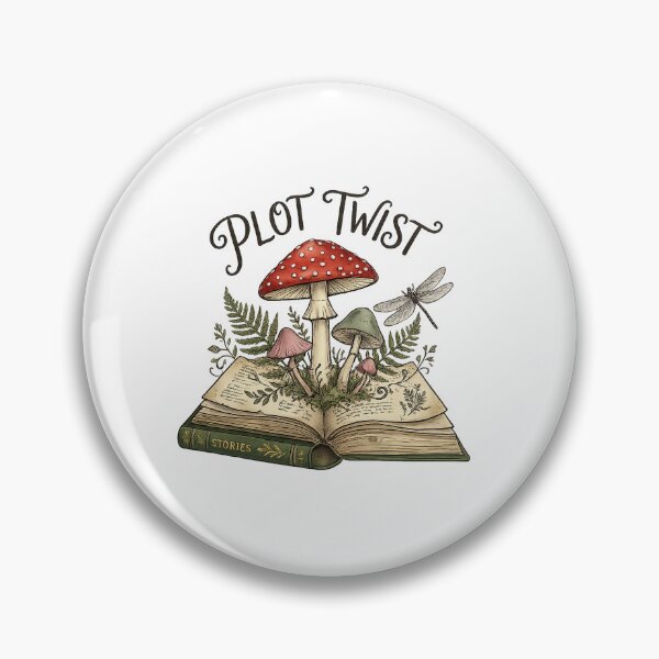 Item preview, Plot Twist Cottagecore Mushroom Reader Tee designed and sold by Cool-M-Apparel.