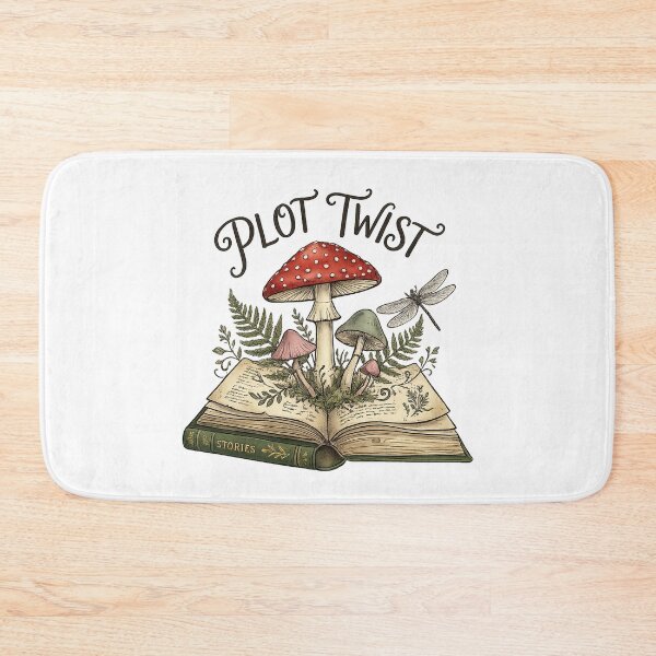 Item preview, Plot Twist Cottagecore Mushroom Reader Tee designed and sold by Cool-M-Apparel.