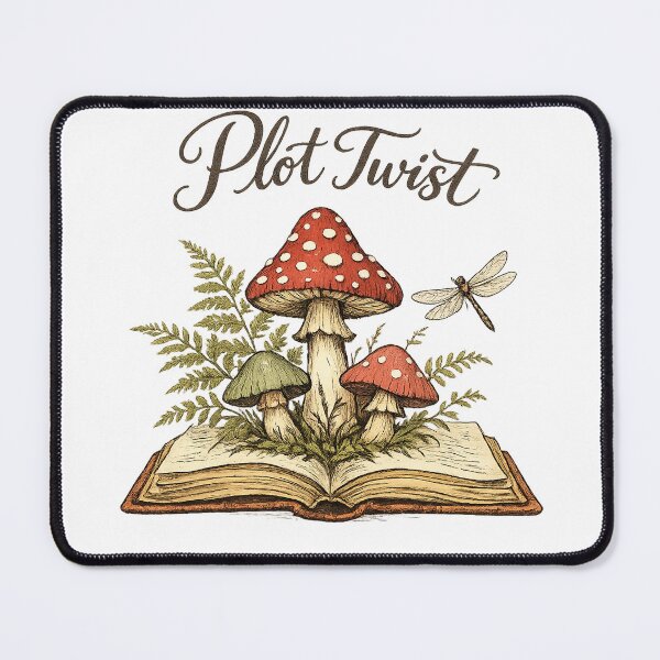 Item preview, Just One More Chapter Botanical Mushroom Bookworm designed and sold by Cool-M-Apparel.
