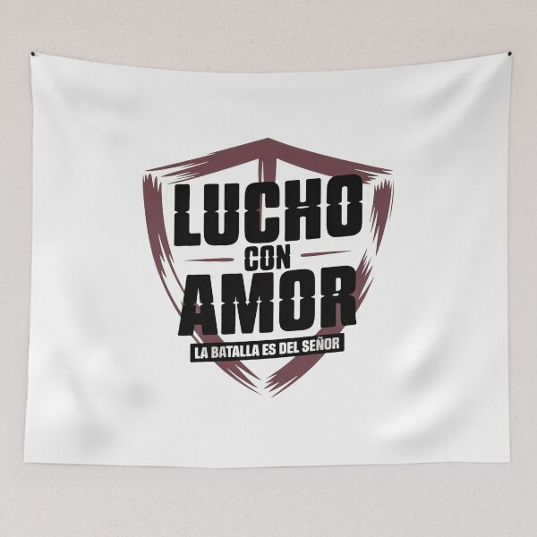Item preview, I Fight With Love The Battle Belongs To The Lord Spanish Christian T-Shirt Hat | Bold Shield Faith Gift designed and sold by EvolusionPro.