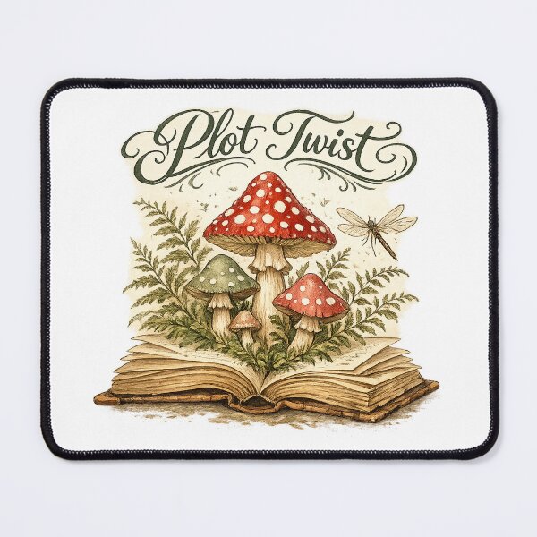 Item preview, Plot Twist Cottagecore Mushroom Book Lover designed and sold by Cool-M-Apparel.