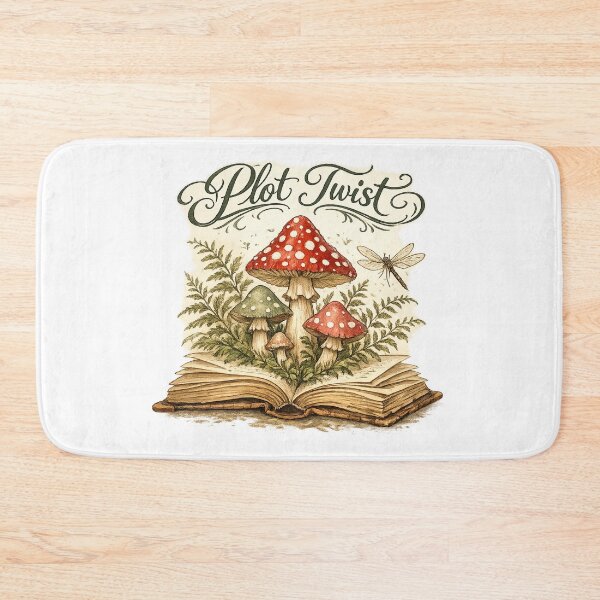 Item preview, Plot Twist Cottagecore Mushroom Book Lover designed and sold by Cool-M-Apparel.