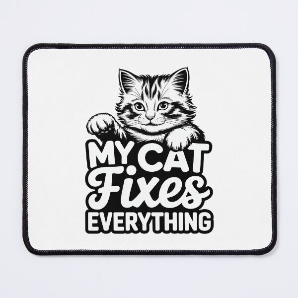 Item preview, My Cat Fixes Everything – Cute Cat Lover Design designed and sold by Cool-cat-art.