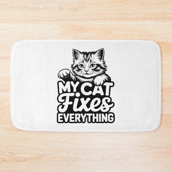 Item preview, My Cat Fixes Everything – Cute Cat Lover Design designed and sold by Cool-cat-art.