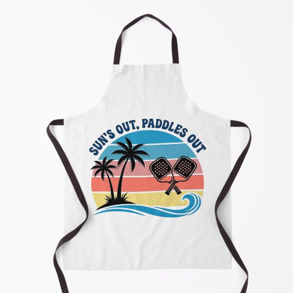 Item preview, Sun's Out Paddles Out Retro Pickleball Sunset Shirt designed and sold by Cool-M-Apparel.