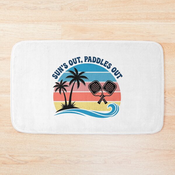 Item preview, Sun's Out Paddles Out Retro Pickleball Sunset Shirt designed and sold by Cool-M-Apparel.