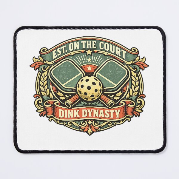 Item preview, Dink Dynasty Ornate Pickleball Crest — Vintage Paddle Badge designed and sold by Cool-M-Apparel.