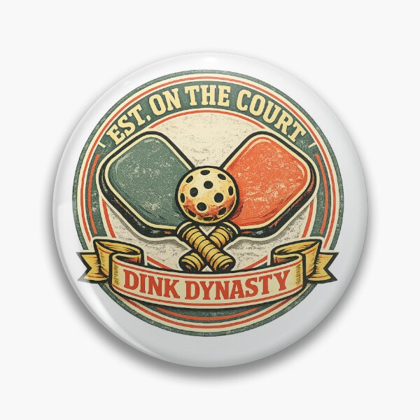 Item preview, Dink Dynasty Retro Pickleball Club Crest designed and sold by Cool-M-Apparel.