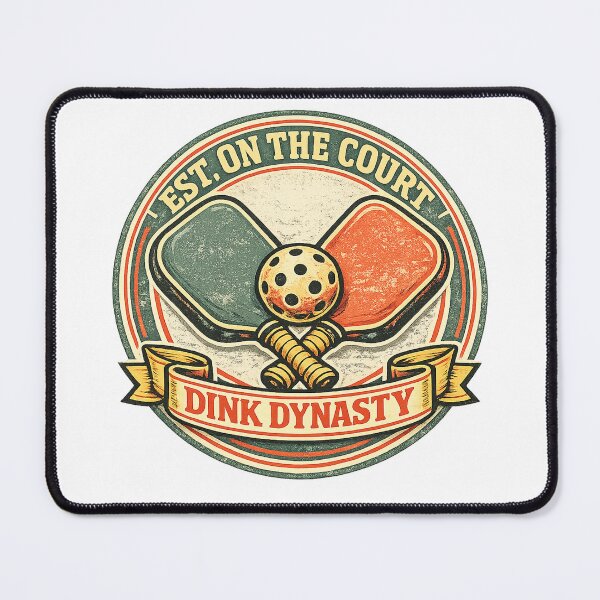 Item preview, Dink Dynasty Retro Pickleball Club Crest designed and sold by Cool-M-Apparel.