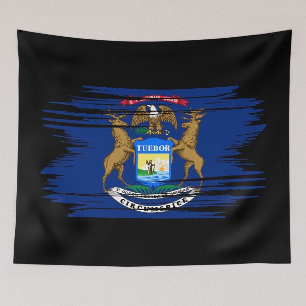 Item preview, Distressed Michigan State Flag MI designed and sold by shitpostee.