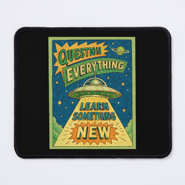 Item preview, Question Everything Learn Something New Retro Space Curiosity Poster designed and sold by ferminhays.