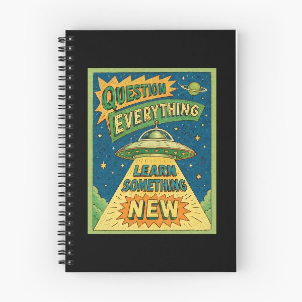 Item preview, Question Everything Learn Something New Retro Space Curiosity Poster designed and sold by ferminhays.