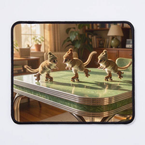 Item preview, Madame Berthe's Mouse Lemurs Roller Skate on Table designed and sold by Tridentulus.