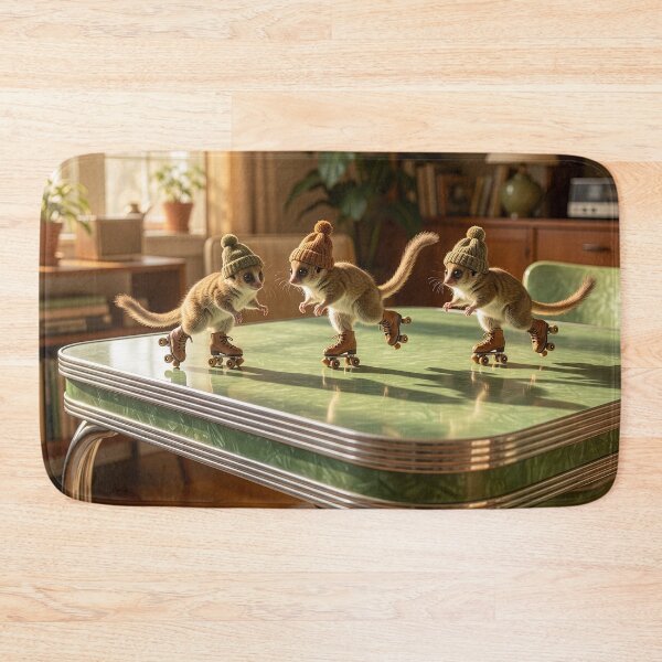 Item preview, Madame Berthe's Mouse Lemurs Roller Skate on Table designed and sold by Tridentulus.