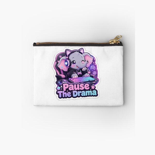 Item preview, Cute Gamer Elephant Sticker – Pause The Drama Kawaii Anime Gaming Design designed and sold by Sidra digital art 8277237.