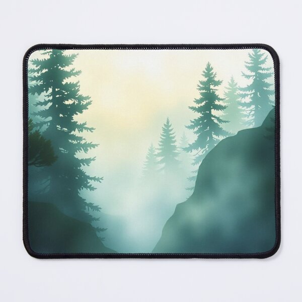 Item preview, Misty Pine Forest Valley at Dawn designed and sold by EllDAV777.