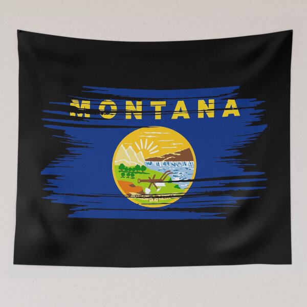 Item preview, Distressed Montana State Flag MT designed and sold by shitpostee.