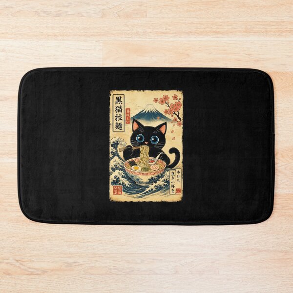 Item preview, Cute Black Cat Ramen Bowl Vintage Japanese designed and sold by eliramaison.