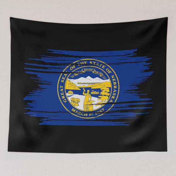 Item preview, Distressed Nebraska State Flag NE designed and sold by shitpostee.