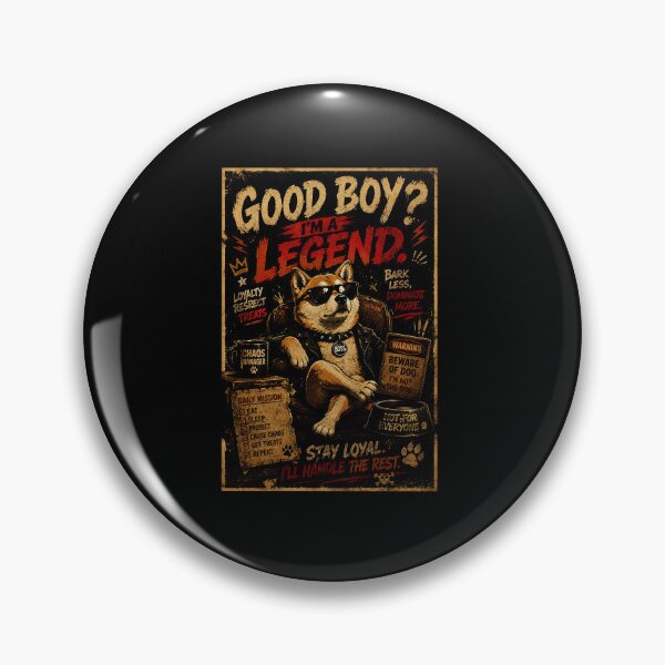 Item preview, Funny Cool Dog Legend with Vintage Rebel Pet Vibes designed and sold by Modaozushi216.