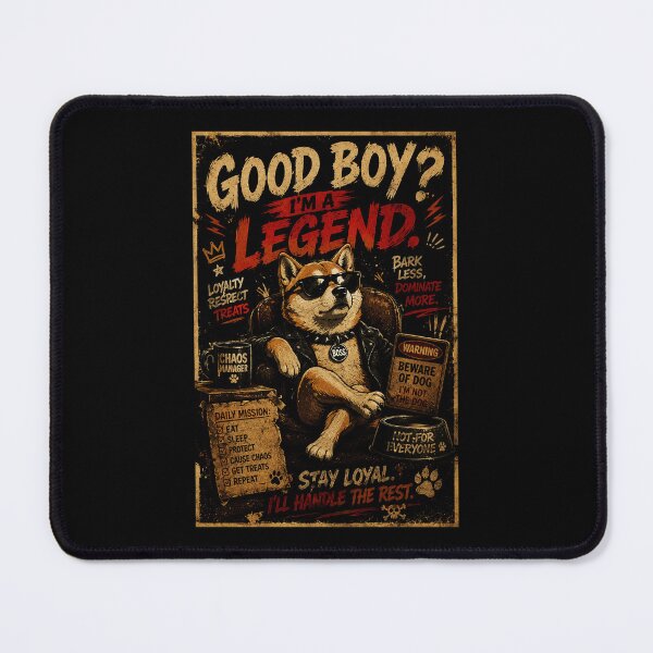 Item preview, Funny Cool Dog Legend with Vintage Rebel Pet Vibes designed and sold by Modaozushi216.