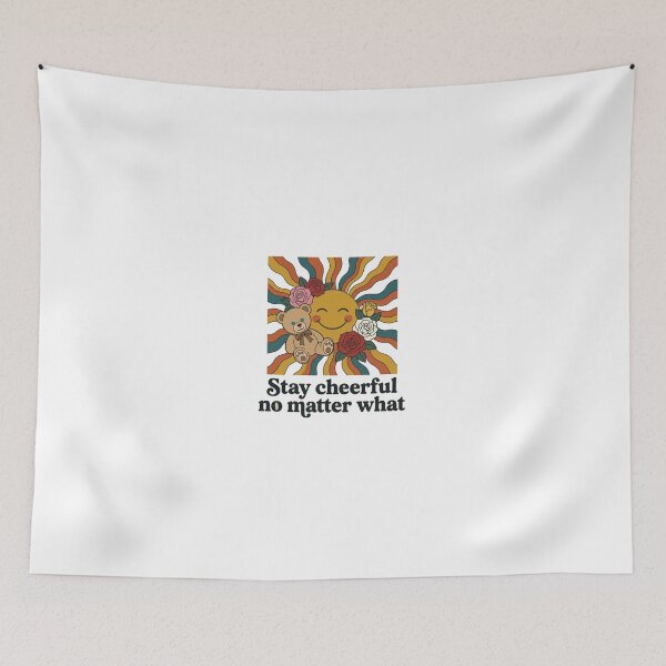 Item preview, Stay Cheerful No Matter What – Retro Sunshine Teddy Bear Design designed and sold by morning sun.