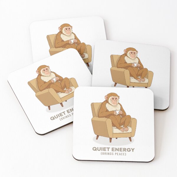 Item preview, Capuchin Monkey Drinking Coffee Vintage Illustration Style designed and sold by Cozy Vintage Animal.