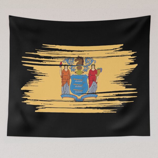 Item preview, Distressed New Jersey State Flag NJ designed and sold by shitpostee.