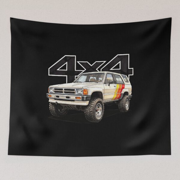 Item preview, 4Runner 1st Gen White Retro Racing Stripe 4x4 Graphic designed and sold by Off-Road-Zone.