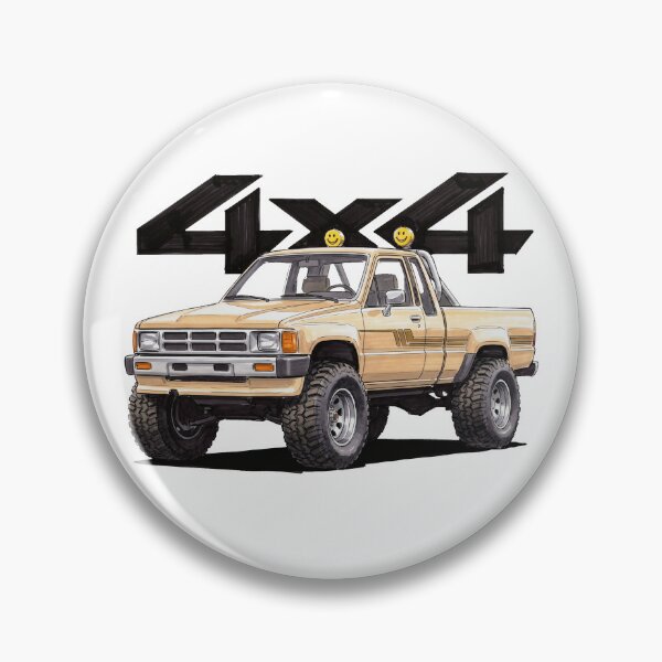 Item preview, Hilux Retro Tan 4x4 Pickup Truck Graphic designed and sold by Off-Road-Zone.