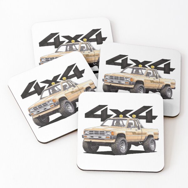 Item preview, Hilux Retro Tan 4x4 Pickup Truck Graphic designed and sold by Off-Road-Zone.