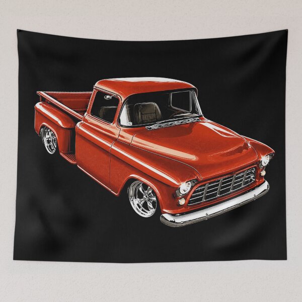Item preview, 1955 Chevrolet 3100 Stepside – Red Custom Classic Pickup Art designed and sold by Stinky Lincy's Apparel Company.