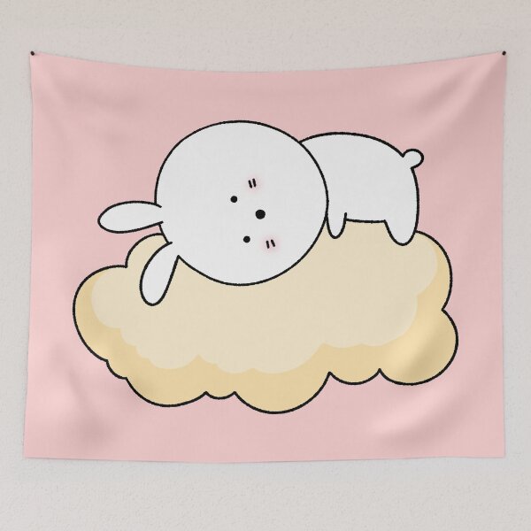 Item preview, Cute Sleeping Bunny Resting on a Fluffy Cloud designed and sold by ubborn.