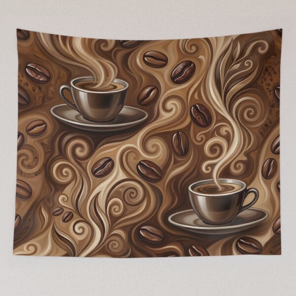 Item preview, Coffee with Decadent Mocha Pattern designed and sold by Eclectic Monkey.
