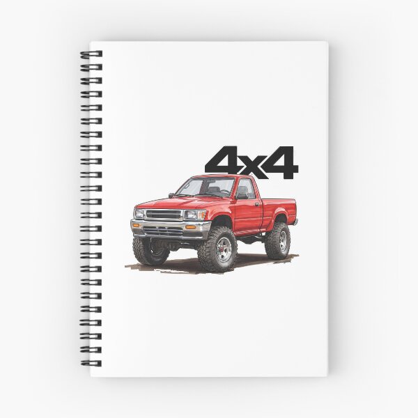 Item preview, Hilux Retro Red 4x4 Pickup Truck Graphic designed and sold by Off-Road-Zone.