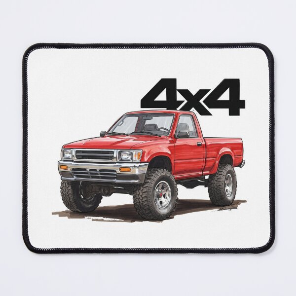 Item preview, Hilux Retro Red 4x4 Pickup Truck Graphic designed and sold by Off-Road-Zone.