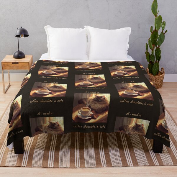 Item preview, All I need is Coffee, Chocolate, and Cats designed and sold by Nene Bird Designs.