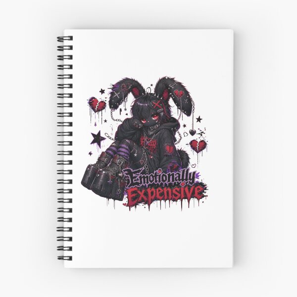 Item preview, Emotionally Expensive Cute Goth Bunny designed and sold by Ashley critters.