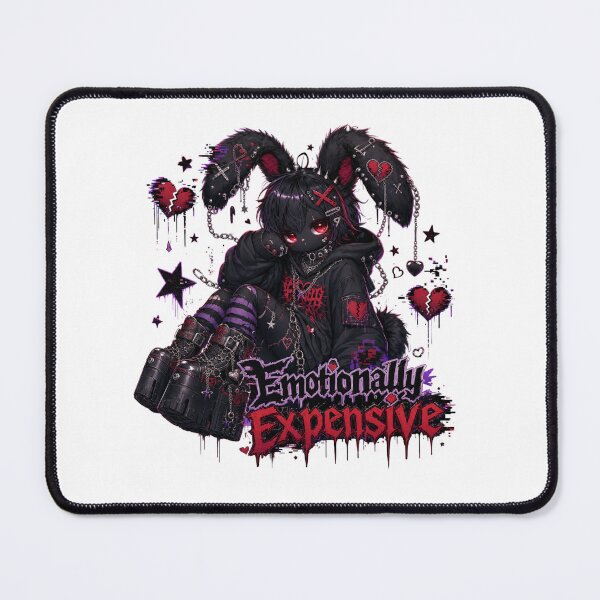 Item preview, Emotionally Expensive Cute Goth Bunny designed and sold by Ashley critters.