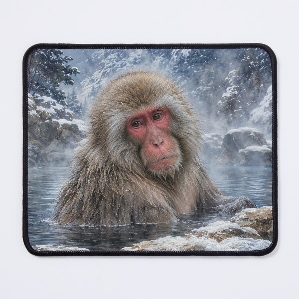 Item preview, Snow Monkey in Winter Hot Spring designed and sold by Pixel Junkies Studio.