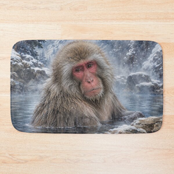 Item preview, Snow Monkey in Winter Hot Spring designed and sold by Pixel Junkies Studio.