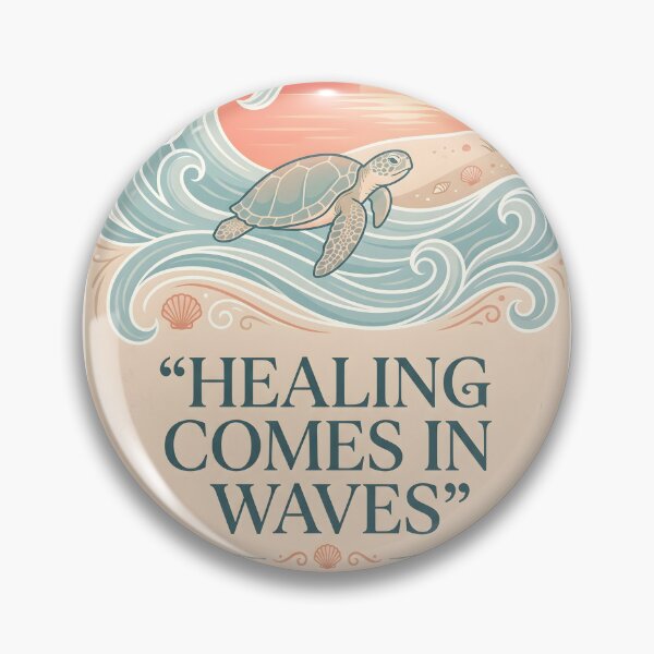 Item preview, Healing Comes in Waves – Ocean Therapy Poster Design designed and sold by Sea Gem.