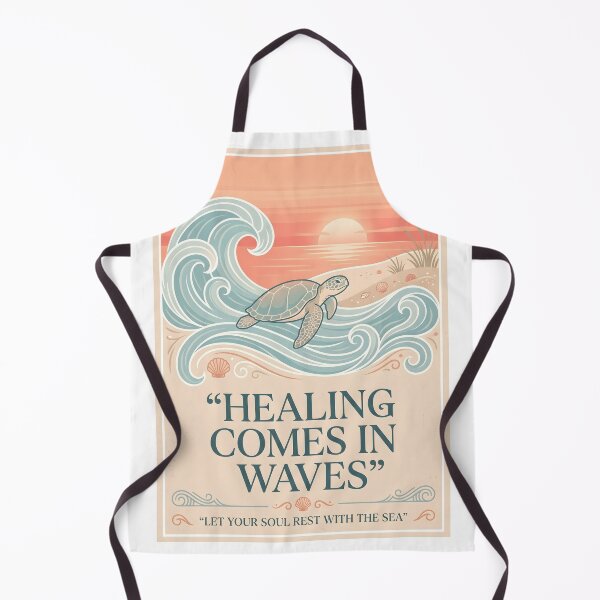 Item preview, Healing Comes in Waves – Ocean Therapy Poster Design designed and sold by Sea Gem.