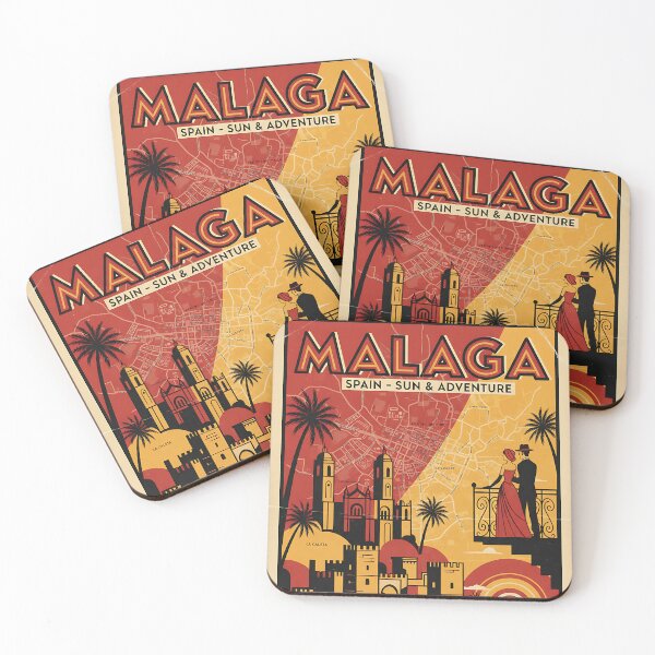 Item preview, Malaga Spain 1950s Vintage Travel Tourism designed and sold by TravelersGems.
