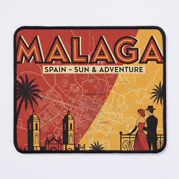 Item preview, Malaga Spain 1950s Vintage Travel Tourism designed and sold by TravelersGems.