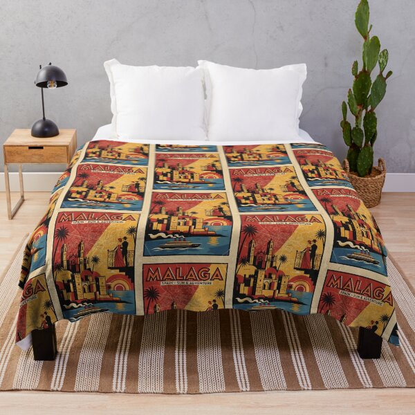 Item preview, Malaga Spain 1950s Vintage Travel Tourism designed and sold by TravelersGems.